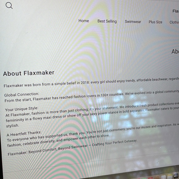 Flaxmaker ruffled one piece sz S - Picture 6 of 6